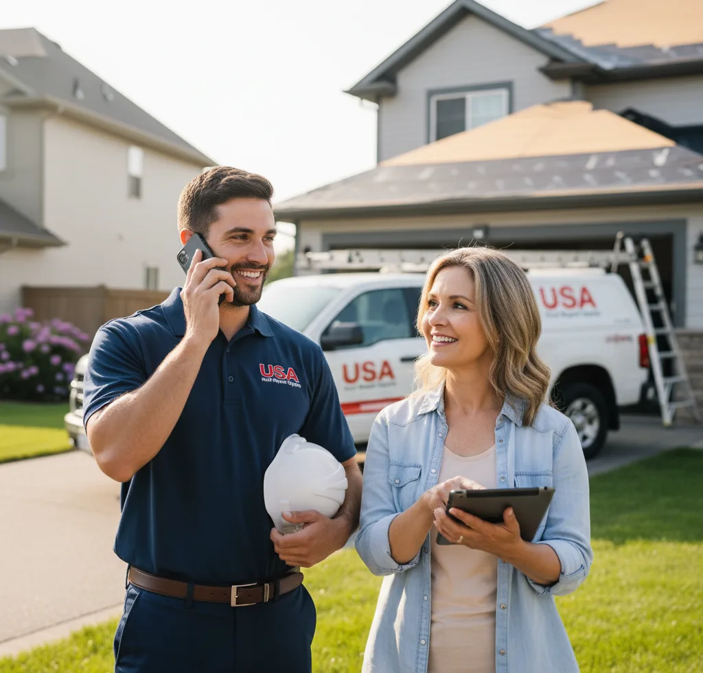 USA Roof Repair Experts customer support in Elkhart